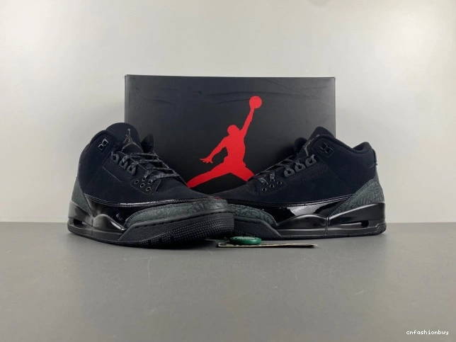 Black Cat Jordan CT8532-001 Air 3 0712